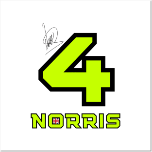 Lando Norris Signature Design Posters and Art